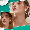 thumbnail image 6 of 20Pcs 18K Gold Plated Teardrop Earring Findings Flat Plate Earring Posts Loop and Butterfly Earring Backs, 6 of 9