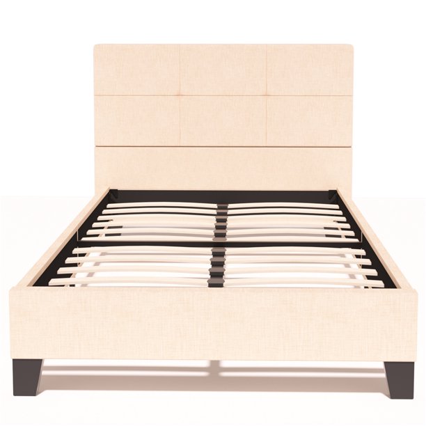 Twin Size Platform Bed Frame, UHOMEPRO Modern Upholstered Platform Bed ...