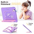 thumbnail image 5 of Universal Cute Shockproof Case with Shoulder Strap for iPad Air 11" (M2/M3/M4), iPad Air 10.9" (4th/5th Gen), iPad Pro 11" (1st/2nd/3rd/4th Gen), with Kickstand Handle, Pencil Holder Loop, Purple, 5 of 12