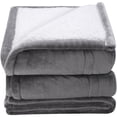 thumbnail image 1 of KFFKFF Electrically Heated Throw Blanket, Dimensions 50" x 60" for Twin Bed, Cozy Flannel & Sherpa Fabric, 3 Hour Timer with Automatic Shut-off, 5 Adjustable Warmth Settings, ETL & FCC Certified, 1 of 9