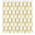 thumbnail image 3 of Ambesonne Tropical Shower Curtain, Sketched Stamp Minimal, 69"Wx70"L, Olive Green Cinnamon, 3 of 5