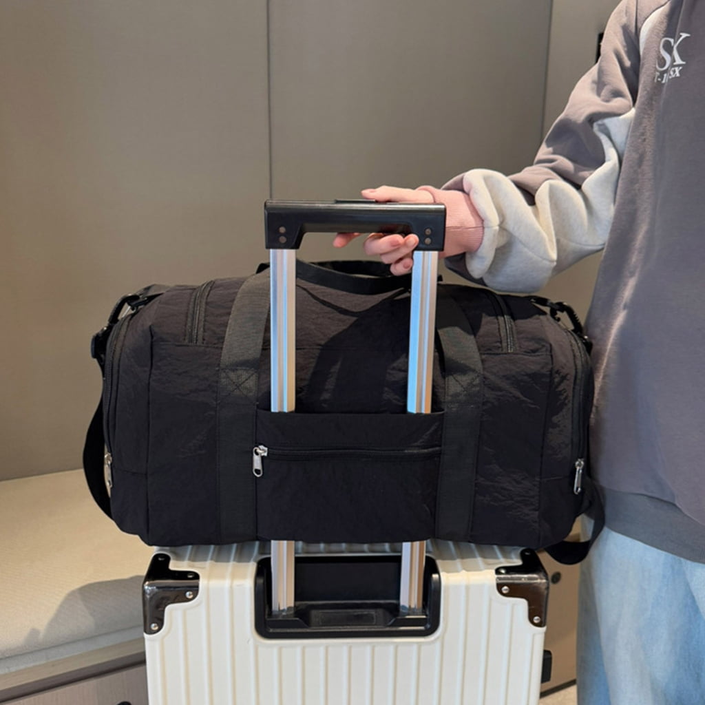 Huhudde Fitness Bag Travel Bag Luggage Bag Large Capacity Training Bag Weekenders Bag Foldable Sport Bag with Shoe Compartment