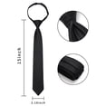 thumbnail image 3 of Boys Ties Black Formal Pre-Tied Kids Necktie for Age 8-12 Adjustable Ties Wedding School Graduation, 3 of 7