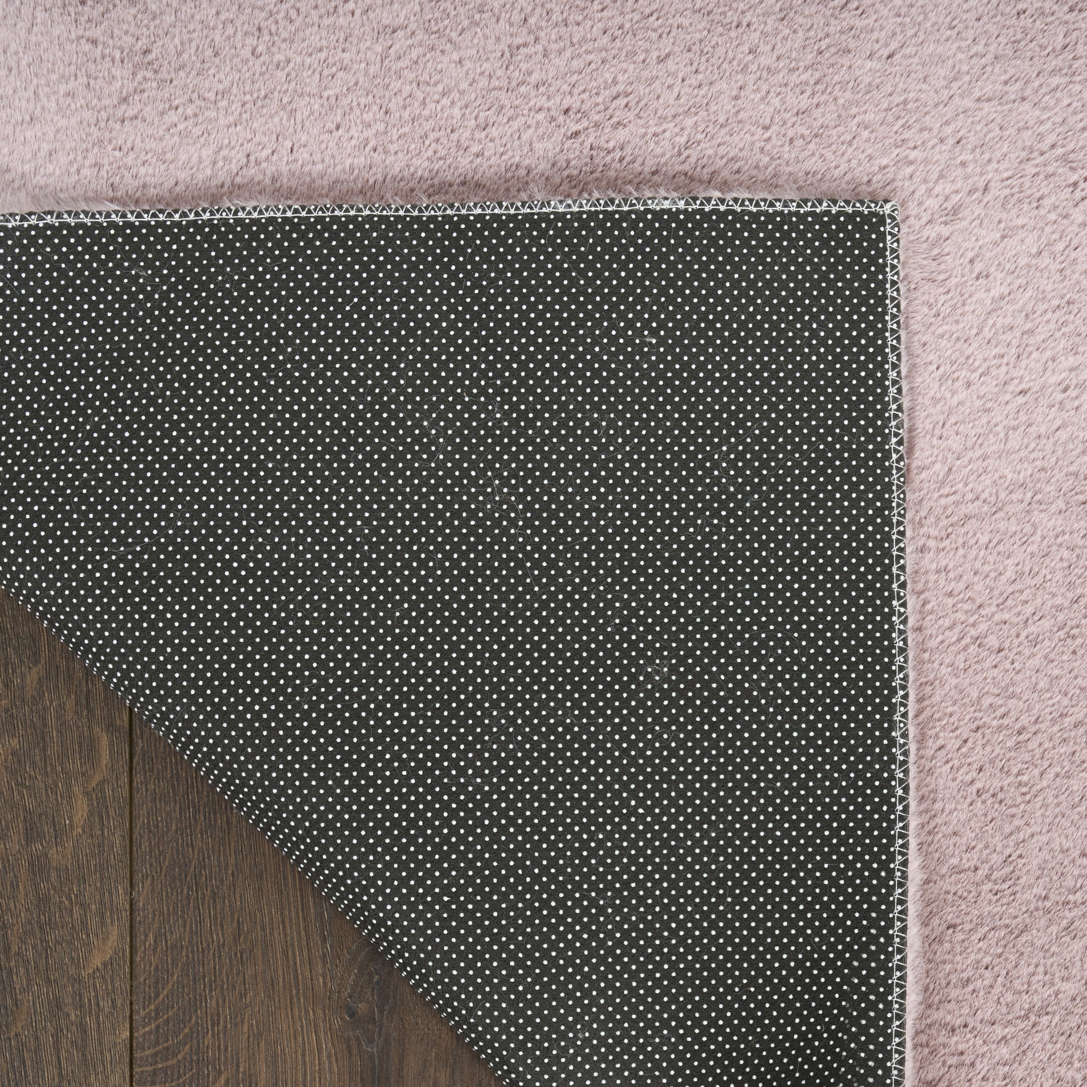 Nourison Soft Plush Rabbit Fur 4' x 6' Lavender Contemporary Indoor Rug
