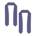 thumbnail image 2 of Logiee Blue Skull Crystal Print Unisex Adult Graduation Stole Shawl 72" Long for Academic Commencements Shawl-Flattened, 2 of 7