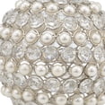 thumbnail image 5 of Set Of Two 4" Silver And Clear Faux Crystal Decorative Orbs, 5 of 5