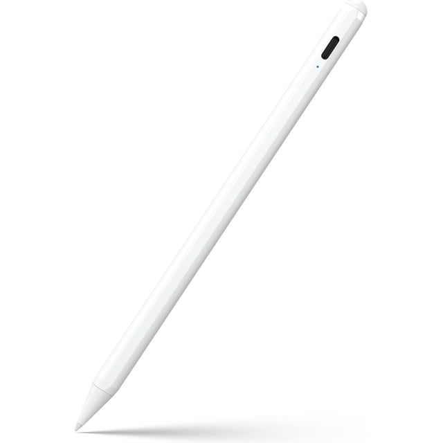 Lápiz óptico para iPad de 9.ª y 10.ª generación: lápiz activo con carga rápida 2X compatible con iPad Pro de 11"/12,9"/M4, iPad Air 3/4/5/M2, iPad 6-10, iPad Mini 5/6 Gen 2018-2024, color blanco