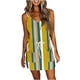 thumbnail image 1 of Mujeres Casual con cuello en V sin mangas Vendaje Estampado de rayas Chaleco suelto Sling Dress OAVQHLG3B Store lin121212, 1 of 4