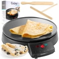 thumbnail image 1 of Plancha y crepera de 12 pulgadas, sartén eléctrica antiadherente para crepes con esparcidor de masa, 1 of 6