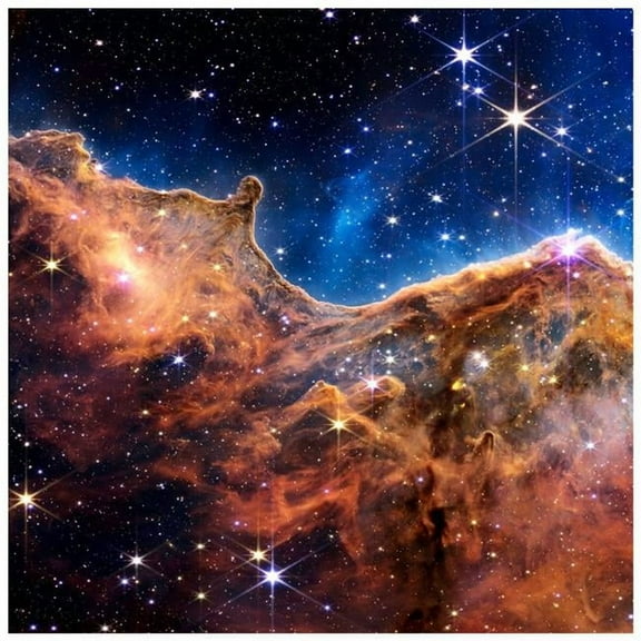 "Mountains of the Carina Nebula I" Frameless Free Floating Reverse Printed Tempered Glass Wall Art