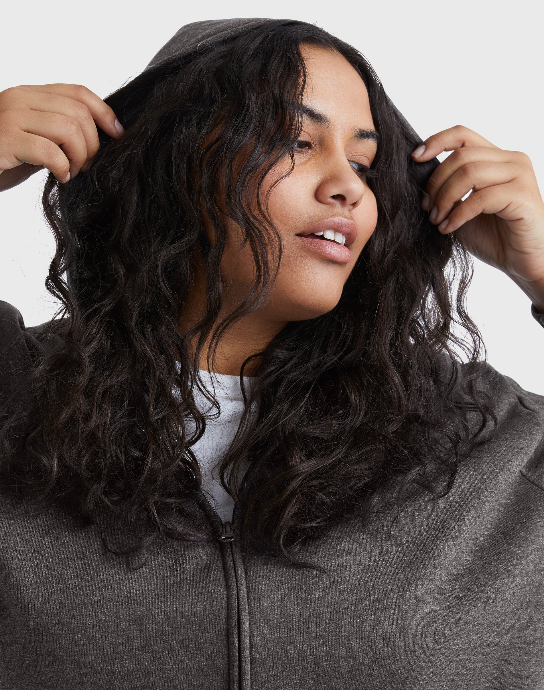 数量は多い Hanes Just My Size Women's Cotton Hoodie with Zipper, Full 服&ファッション小物
