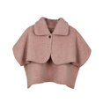 thumbnail image 3 of fenteer Women Winter Shawl Wrap Shoulder Cape Fleece Shawl for Travel Bedroom Home Khaki, 3 of 8