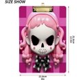 thumbnail image 2 of Coolnut Acrylic Clipboards with Low Profile Clip, A4 Standard Size 9" x 12.5" File Holder for Writing Drawing, Clip Boards for Doctors Offices, Skull Kawaii Pink Gifts, 2 of 7