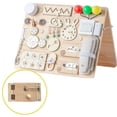 thumbnail image 4 of Tablero ocupado de 2 uds., piezas de bricolaje, tablero de actividades de ayuda para la ñanza de habilidades educativas tempranas para y niñas en edad Estilo A Sunnimix tablero ocupado, 4 of 8