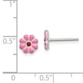 thumbnail image 2 of Sterling Silver Madi K Enamel Flower Post Earrings QGK103, 2 of 2
