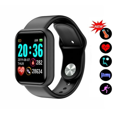 Black_Friday Deals Bluetooth Smart Watch,Fitness Watch Activity Tracker with Heart Rate Monitor IP67 Waterproof Touch Screen Blue