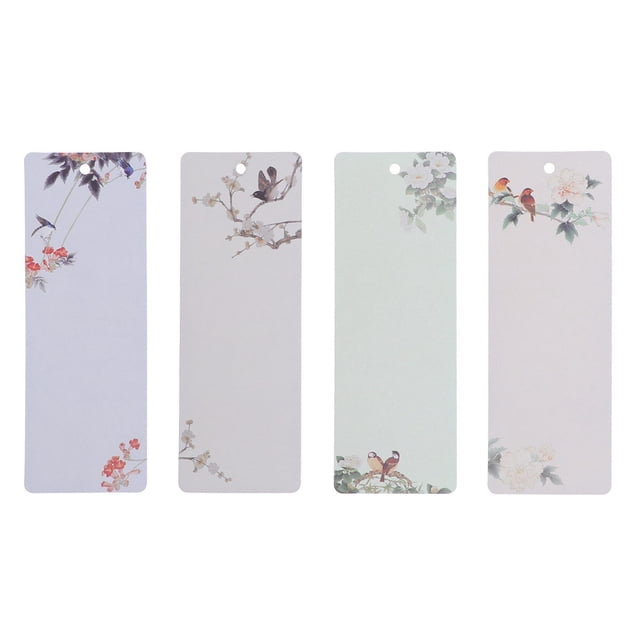 MasteelfCA 40PCS Gift Tags Paper Tags Flower and Bird Tags for Gift Wrapping and Labeling