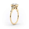 thumbnail image 2 of vylahjewellery Oval Cut Diamond Wedding Bezel Set Moissanite Engagement Ring for Women 14K Vermeil Yellow Gold Vintage Promise Anniversary Ring, 2 of 6