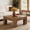 Brown, variant on Fnova 39.4" Square Coffee Table, Farmhouse Wood Accent Center Cocktail Table with Sturdy Wooden Legs for Living Room, Easy Assembly