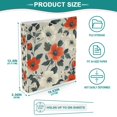 thumbnail image 3 of FORMRS 3 Ring Binder with Pockets 1.5" D-Rings Clip Board 200 Sheets Capacity, Large Red Floral Pattern, 3 of 8