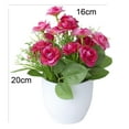 thumbnail image 7 of Cheer.US 2 Sets Artificial Flowers in Pot Decor Flower Arrangements Lifelike Plastic Wide Rose Flowers Bouquets In Pot Table Centerpieces Holiday Dinning coffee Room Table Kitchen Decoration, 7 of 7