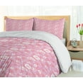 thumbnail image 5 of Ambesonne Rose Duvet Cover Sets, Romantic Blooming Flora, 2-Queen, Pink Purple, 5 of 7