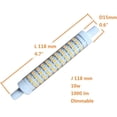 thumbnail image 2 of R7S LED 10W Dimmable Bulb Light 118mm 4.7" J118 100w Halogen Replacement Bulbs Warm Light 3000k AC 120V 1000LM Double Ended J Type 4.7 Inch for Floodlight Spot Lights (1pc, Warm Light,3000k), 2 of 5