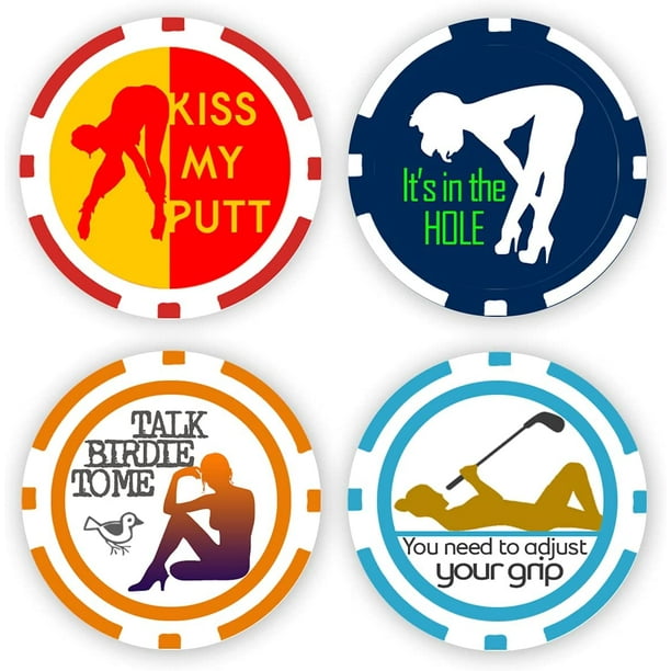 DA VINCI Golf Ball Marker Poker Chip Collection, 11.5 Gram Chips (4