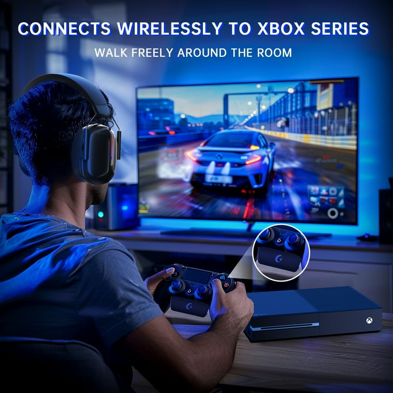 Wireless Gaming Headset for Xbox One Xbox Series X S PS4 PS5 PC Mac Switch Bluetooth 5.3 2.4GHz USB Over Ear Gaming Headphone Xbox Headsets with
