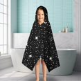 thumbnail image 6 of Black Star Planet Moon Pattern Hooded Bath Towel，50"x30" for Ages 3 To 12 Kids, Quick Dry Lightweight Soft Microfiber Hood Beach Towel Cover Up for Kids, 6 of 7
