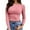 Light Pink, variant on EDFBUYKRS Blouses for Women Pleated Long Sleeve Shirts Crew Neck Dressy Casual Tunic Tops Xl