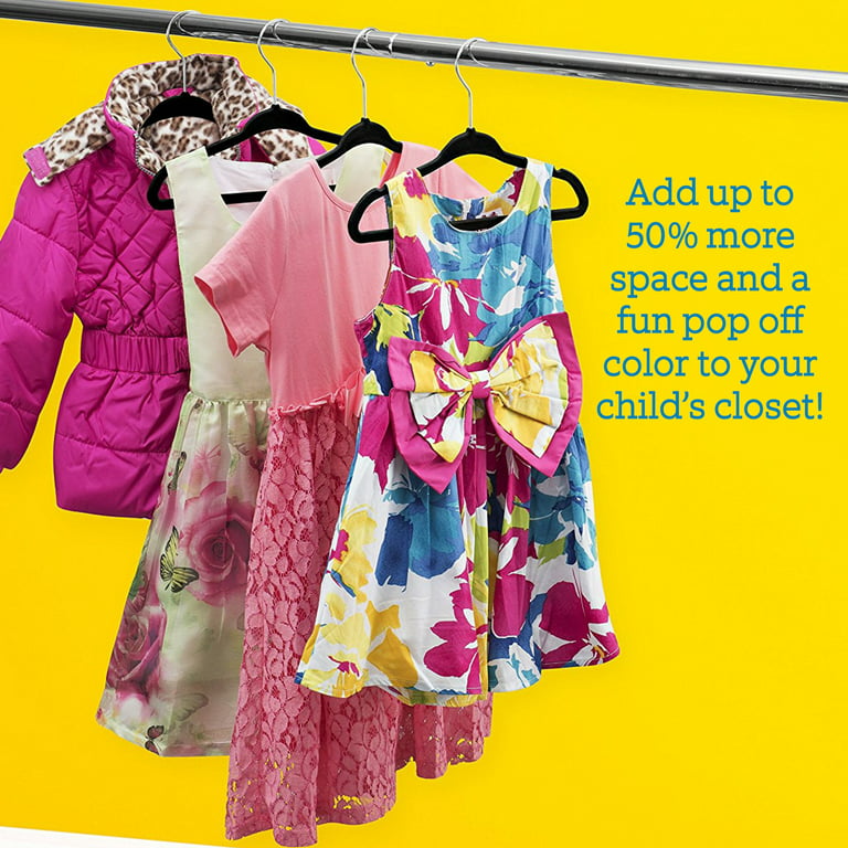 Zober Velvet Kids Hangers for Closet - Pack of 50 Non Slip