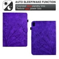 thumbnail image 3 of Tablet Case for iPad 10th Generation 10.9" 2022, Embossed Pattern PU Leather Smart Auto Wake/Sleep Cover with Stand Card Slots Magnetic Clasp Shockproof Case for iPad 10.9 2022(10th),Purple, 3 of 9