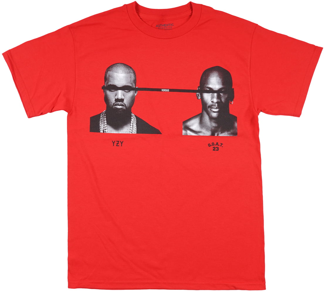 Authentic Classics - Mens YZY vs G.O.A.T. 23 Print T-Shirts RED (XXL ...