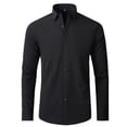 thumbnail image 1 of Fjuchai Mens Male Dress Shirts Spring Fall Shirts Long Sleeve Stretch Wrinkle Free Casual Lightweight Breathable Button Down Shirt, 1 of 9
