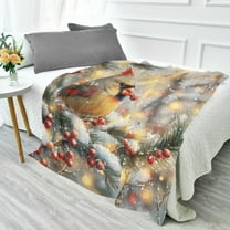 YAZAOO Travel Blanket Camping Blankets Fashion Winter Cardinal Patten