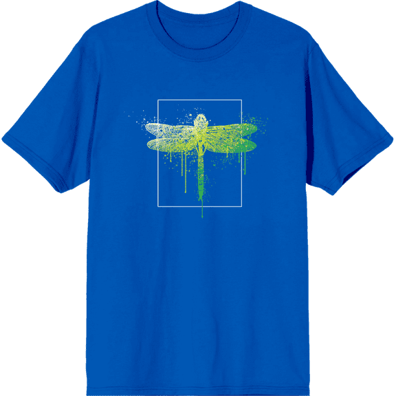 Natural World Paint Splatter Dragonfly Crew Neck Short Sleeve Adult T-shirt
-Medium-Orange