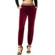 thumbnail image 1 of INSPIRE CHIC Pantalones Largos De Terciopelo Con Corazones De Cintura Elástica Alta Para Mujer Borgo?a XL, 1 of 5