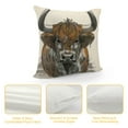 thumbnail image 4 of Orinice Bull Horns Logo Graphic Decorative Throw Pillow Cover for Home Couch Living Room Bed Sofa, Soft and Durable, 1PC 22x22in, 4 of 5