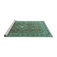 thumbnail image 2 of Ahgly Company Machine Washable Indoor Square Persian Turquoise Blue Traditional Area Rugs, 3' Square, 2 of 4
