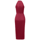 thumbnail image 1 of Vestido de Noche de Satén Sin Mangas y Espalda Descubierta Color Rojo Vino M, 1 of 10