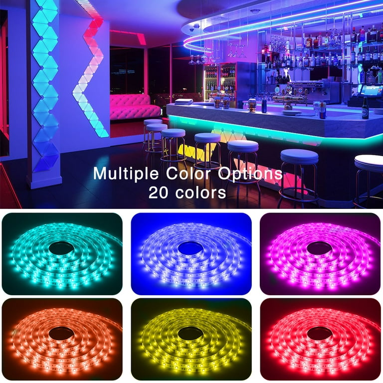  Leeleberd Led Lights for Bedroom 100 ft (2 Rolls of 50ft) Music  Sync Color Changing RGB Led Strip Lights with Remote App Control Bluetooth  Led Strip, Led Lights for Room Home