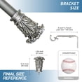 thumbnail image 4 of Urbanest Adjustable Single Curtain Rod Set Chilton Finials – 1 - Inch Diameter, With Pewter Rod, 84–120 Inches, 4 of 6
