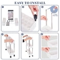 thumbnail image 4 of 4-Tier Slim Storage Cart,Bathroom Storage Organizer,Slim Rolling Cart,Slide Out Storage Cart with Wheel,Mobile Shelving Unit for Bathroom Kitchen Bedroom Laundry Narrow Places (White), 4 of 6