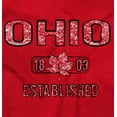 thumbnail image 2 of Ohio Vintage Buckeye Leaf Stencil OH Womens Slim Fit Graphic Tee Brisco Brands M, 2 of 5