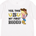 thumbnail image 4 of Inktastic Yes, This is My First Rodeo- Cowgirl in Hat and Boots Girls Long Sleeve Toddler T-Shirt, 4 of 5