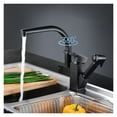 thumbnail image 4 of Kitchen Sink Faucet Black Deck Mounted Flexible Pull Out Mixer Tap Hot Cold Kitchen Faucet Spring Spout Chrome Silver Faucet ,Effortless Installation, 4 of 6