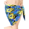 thumbnail image 2 of HAPPY BAY Women's Bikini Wraps Beach Wrap Cover up Sarong Skirt Bathing suit Swimsuit Cover Ups for Swimwear Women One Size Corn, Tropical, 2 of 2