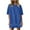 Blue, variant on Kilaqueen Two Piece Sets for Women Crew Neck Short Sleeve Tops and Flowy Pleated Skirts Solid Color Beach Vacation Outfits Set
