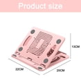 thumbnail image 2 of Adjustable rotating laptop stand for desk, portable and lightweight stand - pink, 2 of 5